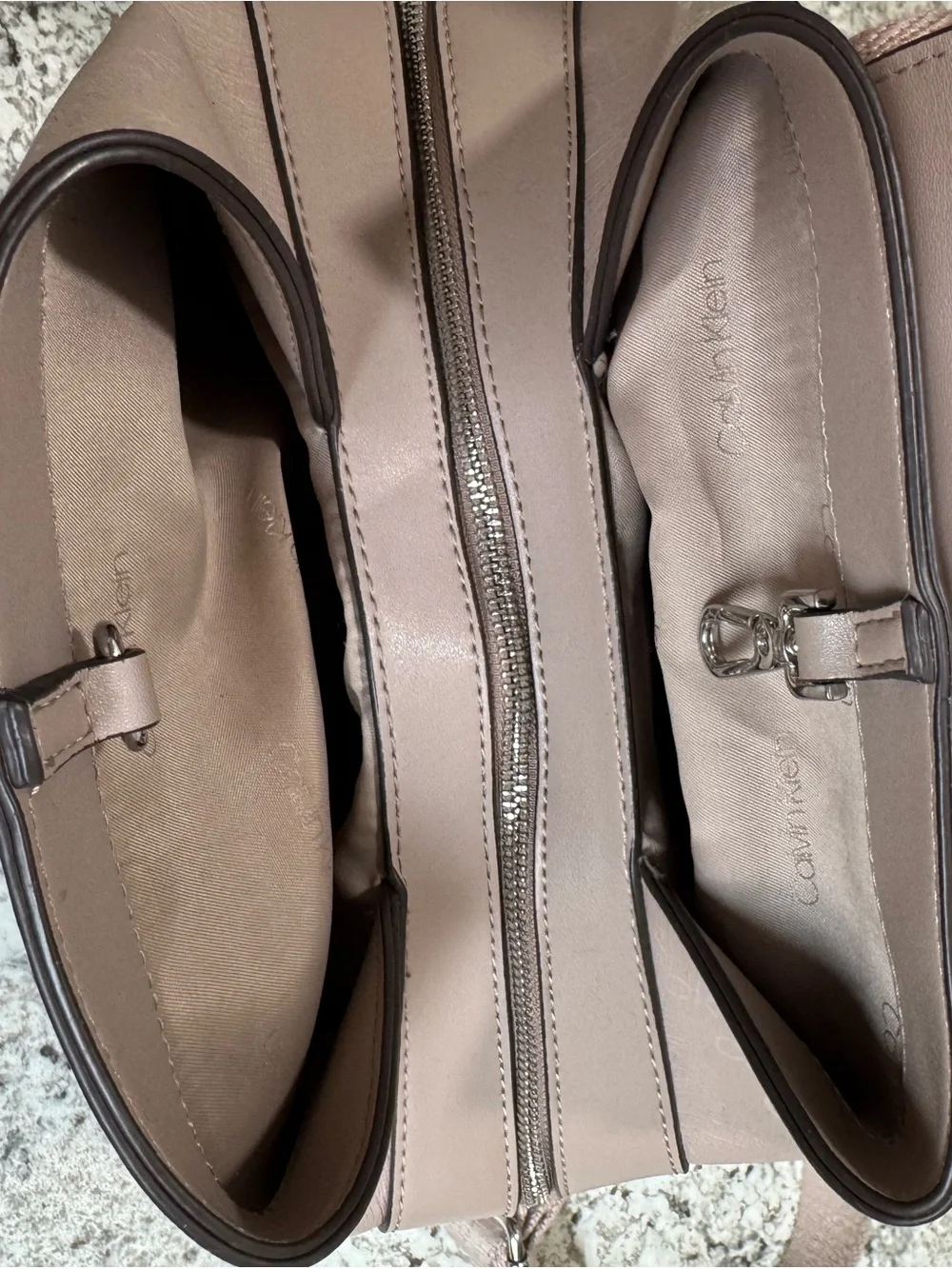 Calvin Klein Blush Pink Logo-Print Backpack